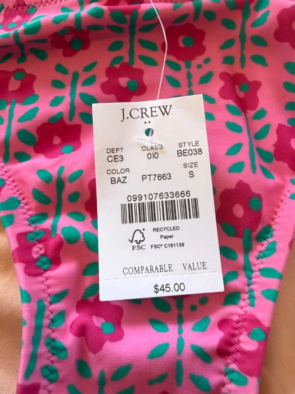 NWT J. Crew Size S Low Rise Swim Bottoms - Picture 3 of 5